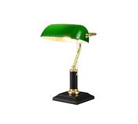 BDDCYWY Lampe de Bureau de Banque Classique étude des lumières de Table de lit de Chambre à Coucher Ancienne Lampe de Nuit de Table décorative Vert