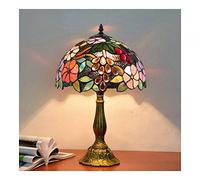 BDDCYWY Lampe de Chevet/Lampe de Table de Style, Lampe de Table de Chambre à Coucher de lit de Salon, Base de vitraux Traditionnels Classiques, adapté à la Chambre de Chambre à Coucher du Salon