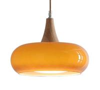 BDDCYWY Lampe DE Plus DE Verre CRÉATIVE Retro, Chaner à Une Seule tête E27, Personnalité Pendant Light, Restaurant Study Coffee House Decorative Lighting Fixtures (Orange)