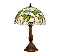 BDDCYWY Lampe de Table de 12 Pouces Lampe Rurale en vitrail et Base d'alliage pour Le Salon Bureau de Chevet de Chambre à Coucher nécessaire
