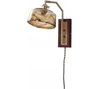 BDDCYWY Light Nordic épaissis en Verre Main Mur Murs Champe Retro Retro INDUSTRICE LEIL Mur MURD Mid CELETTE Moderne Wooden Decoration Lampe Murale pour Le Couloir du Salon Light Entrance
