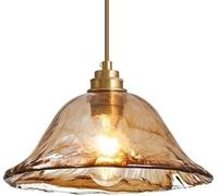 BDDCYWY Pendante de Chevet de Chevet à tête Simple Moderne - Lamper d'îlot de Cuisine de Style Japonais rétro, chaner en Verre ambré du Milieu du siècle pour Bar, café et Salle à Manger