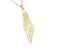 BDDCYWY Produits de Fille 925 Collier Palestine en Argent Sterling pour Hommes, Collier de Carte Palestine Pendant Arabe Africain Palestine Bijoux, Collier Palestine pour Femmes, Collier Palestine