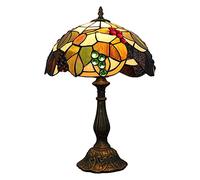 BDDCYWY Table Lampe Faite à la Main Méditerranéen Styor Tloorned Verre-Lampe à la Lampe pour Le Salon Base d'éclairage de Chambre à Coucher Base d'alliage nécessaire