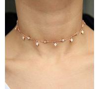 BDDCYWY Triangle de chaîne de Liaison Charme de Chute 925 Sterling WEMFERS CONCULTRE Bridal Cade Star Starling Starling Collier Choker Collier