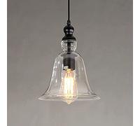 BDDCYWY V-Intage Dome Glass Pendant Light, Cuisine Kitchen Island Lighting Fixture, Black Metal Suspendu aux plafonniers de la lamprus de Lampe pour Restauration Maison M-II Chandelier
