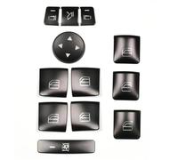 BDDXWSM Autocollant Intérieur Pour Mercedes Pour Benz W204 GLA X156 CLA C117 A W176 B W246, Garniture De Bouton Lève-vitre Garniture console(Noir)