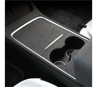 BDDXWSM Autocollant Pour Console Centrale Pour Tesla Pour Model 3 Y 2021-2023, Film Effet Bois, Cache De Commande Garniture console(Daim noir)