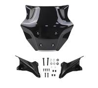 BDDXWSM Kit Pare-Brise Avant pour Moto pour MT-07 MT07 2025-2026 : Déflecteurs De Vent Et Protection Contre Le Vent Déflecteur Pare-Brise Vent(Ensemble Noir)