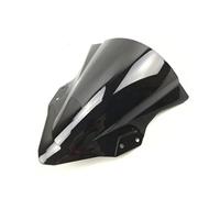 BDDXWSM Pare-Brise De Moto pour K&awasaki pour Ninja400, pour Ninja 400 250 2018-2023, Pare-Brise Double Bulle Déflecteur De Vent De Pare-Brise De Moto(Noir)