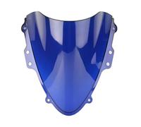 BDDXWSM Pare-Brise Double Bulle pour Moto, Déflecteurs De Vent pour Suzuki GSXR600 GSX-R750 K4 2004 2005 Déflecteur Vent(Bleu)