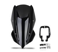 BDDXWSM Pare-Brise Moto pour K&awasaki Z250 Z400 Z 250 400 2019-2024 Z250 ABS, Protection Pare-Brise avec Support Déflecteur De Vent De Pare-Brise De Moto(Fumée)