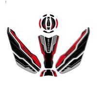 BDDXWSM Protecteur réservoir Carburant Autocollant De Réservoir De Carburant De Moto Protecteur De Protection De Réservoir pour K&awasaki pour Ninja 500 Z500 Z500 2024(Rouge,X1)