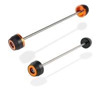BDDXWSM Protections Anti-Collision pour Fourche Avant Et Arrière De Moto, pour 790 Duke 2018-2023 Et 890 Duke R Protection Anti-Chute(Orange,Avant + arrière)