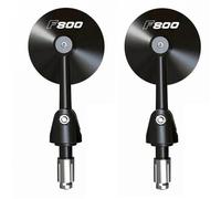 BDDXWSM Rétroviseur Latéral De Guidon De Moto pour BMW F800, Rétroviseur Rond D'observation De Cyclisme À Réflecteur Gauche Et Droit Rétroviseur de Montage(Noir 1)