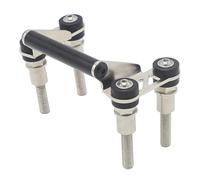 BDDXWSM Support Navigation GPS Moto pour BMW F750GS, F850GS F800GS F700GS R1200R Extension De 12 Mm Téléphone pour Barre Transversale Support GPS téléphone(Black+Silver3)