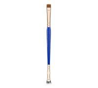 Bdellium Tools Pinceau de maquillage professionnel - Golden Triangle 727 - Ventilateur de cils courbé à double extrémité/définisseur plat - Avec fibres synthétiques végétaliennes, pour une application