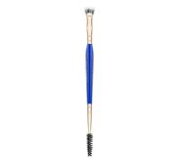 Bdellium Tools Pinceau de maquillage professionnel - Golden Triangle 728 - Éventail de cils courbé à double extrémité - Avec fibres synthétiques végétaliennes, pour obtenir une application propre et