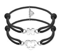 BDEPSTR 2 Bracelet lettre squelette, pour Couple Femmes Hommes Ami Cadeau de Saint-Valentin Anniversaire Tous les jours, Cadeau Noël