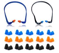 BDEPSTR Bouchons D'oreilles,Lot de 2 Boule Quies,avec 15 Paires de Rechange, Protection Auditive pour le Travail, le Sommeil, le Tir Sportif, pour la Réduction du Bruit