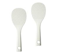 BDEPSTR Lot de 2 Cuillères à Riz Debout Spatule à Riz Antiadhésive en Plastique de Qualité Alimentaire Cuillère de Service pour Autocuiseur et Sushi Blanc