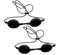 BDEPSTR Lunette Luminothérapie,Lot de 2 Lunettes Bronzage Professionnelles,Lunette de Protection Oculaire,pour Beauté Ou à la Maison(Noir)