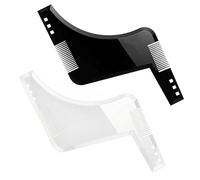 BDEPSTR Peigne Barbe,2 Pièces Brosse a Barbe,Beard Shaping Template Tool Comb,Peigne Sculptant Barbes Taillee et Entretenue, Accessoire de Rasage et D’entretien de Contour de Barbes