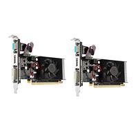 Bdfhjln 2X Carte Graphique HD7450 64Bit 2GB GDDR3 PCI-E 2.0X16 Carte Vidéo VGA DVI-I Compatible pour AMD Radeon HD 7450 2G 64 Bit