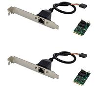 Bdfhjln 2X I225-V M.2 B + M Carte Réseau Serveur 2.5G à Port Unique I225 B3 Carte Réseau pour équipement de Contrôle Industriel