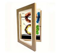 BDFJEDS Cadre d'art magnétique for jeunes à ouverture frontale - Présentoir en bois polyvalent et sûr for dessins, photos œuvres 3D(Color 1,8 Inches 6x8in)
