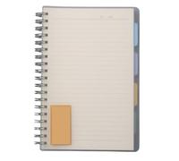 BDFJEDS Cahiers à Spirales Bloc-notes de bureau à couverture transparente(B5)