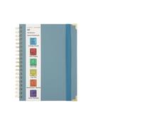 BDFJEDS Cahiers à Spirales Cahier à spirale, ligne, sangle, horaires, bloc-notes, bureau(B5-Blue)