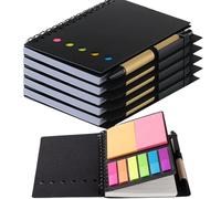 BDFJEDS Cahiers à Spirales Lot de 5 blocs-notes à spirale avec porte-stylo et carnets intégrés