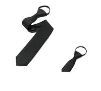 BDFJEDS Cravate Homme Cravates for hommes Cravate de luxe Noble Line for fête mariage à fermeture éclair pré-nouées formelles étroite(Black)