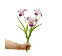 BDFJEDS Fleurs d'iris artificielles Simples de 21.7 Pouces, for la Maison, Mariage, décoration Murale Florale, Arrangement, Affichage, Photographie d'accent(Rose Purple)