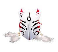 BDFJEDS Masque à Plumes Masque à plumes et pompons for Halloween(Color1)