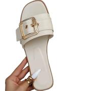 BDFJEDS Pantoufles plates à bout ouvert for femmes, chaussures d'été for(38)