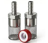 BDHDHWEFE Ensemble de filtres for Tuyau d'arrosage en Acier Inoxydable 304, 2 pièces, avec raccords barbelés, crépine d'aspiration d'entrée de Pompe à Eau for l'irrigation(3/4"-15mm)
