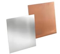 BDHDHWEFE Lot de 4 feuilles de cuivre et aluminium pur, une face en aluminium et une face en cuivre for travaux manuels, soudure, projets électriques et batteries à énergie nouvelle(0.12"x5"x5")