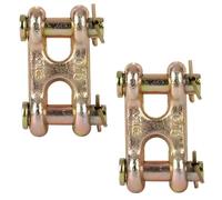 BDHDHWEFE Lot de 4 maillons de réparation de chaîne, maillon à double chape G70, for camions, remorques, entrepôts et ports maritimes(Gold,3/8 Inch)