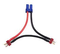 BDHI 1 connecteur de série Deans Style T-Plug 1 femelle vers EC5 2 mâles avec adaptateur de batterie 12 AWG pour Losi/E-Flite (B164-1)