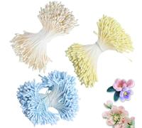 BDHYYM 1200 Double Têtes Fleur Étamine, Étamines de Fleurs Artificielle pour DéCoration, Artisanat, Scrapbooking, DIY, Cartes, Fleurs En Papier Et En Tissu