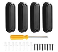 BDHYYM 4 Pièces Patere murale retractable Patere doree murale, Crochets de Suspension avec Tournevis, 5 x 75 mm, pour Vêtements Porte-serviettes, Salle de Bain, Entrée, Chambre & Cuisine (noir)