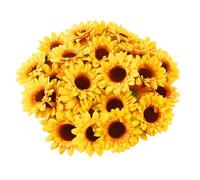 BDHYYM 40Pcs Tête de Tournesol Artificiel, Artificial Sunflowers Fleurs en Soie, 9,5 cm Randes Têtes De Tournesol Artificielles pour Loisirs Créatifs, Mariages, Jardins, Fêtes, Décorations de Table