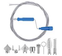BDHYYM Furet deboucheur canalisation 5m avec adaptateurs manuels et 8 têtes de coupe pour déboucheur de canalisation, multifonction furet deboucheur wc