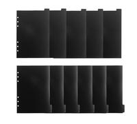 BDHYYM Lot de 11 intercalaires noirs pour classeur A5, intercalaires en plastique A5, 6 trous, intercalaires pour classeur, bloc-notes, planificateur, noir