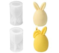 BDHYYM Moules en silicone 3D - Moule en silicone - Lapin de Pâques - Moules à bougies pour mouler des bougies, des gâteaux, du chocolat, du savon, des bougies de cire, cadeaux de Pâques, des lapins