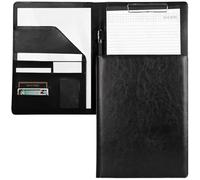 BDHYYM Porte Document A4 Enveloppe Cas Portfolio Dossie Épaissi Cuir PU, Conferencier A4, Conference Folder Noir