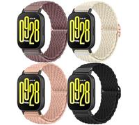 BDIG 4 Pack Bracelets Compatible avec Bracelet Xiaomi Redmi Watch 5 active/5 Lite/Amazfit Bip 5/6 pour Femmes Hommes,22mm Bracelet Sport en Nylon Tressé pour Xiaomi Redmi Watch 5 active/5 Lite