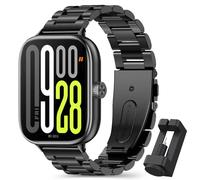 BDIG Bracelet Compatible avec Xiaomi Redmi Watch 6/5/4, No Gap Homme Acier Métal Montre Smartwatch Band pour Xiaomi mi band 9 Pro/Xiaomi mi band 8 Pro,Noir